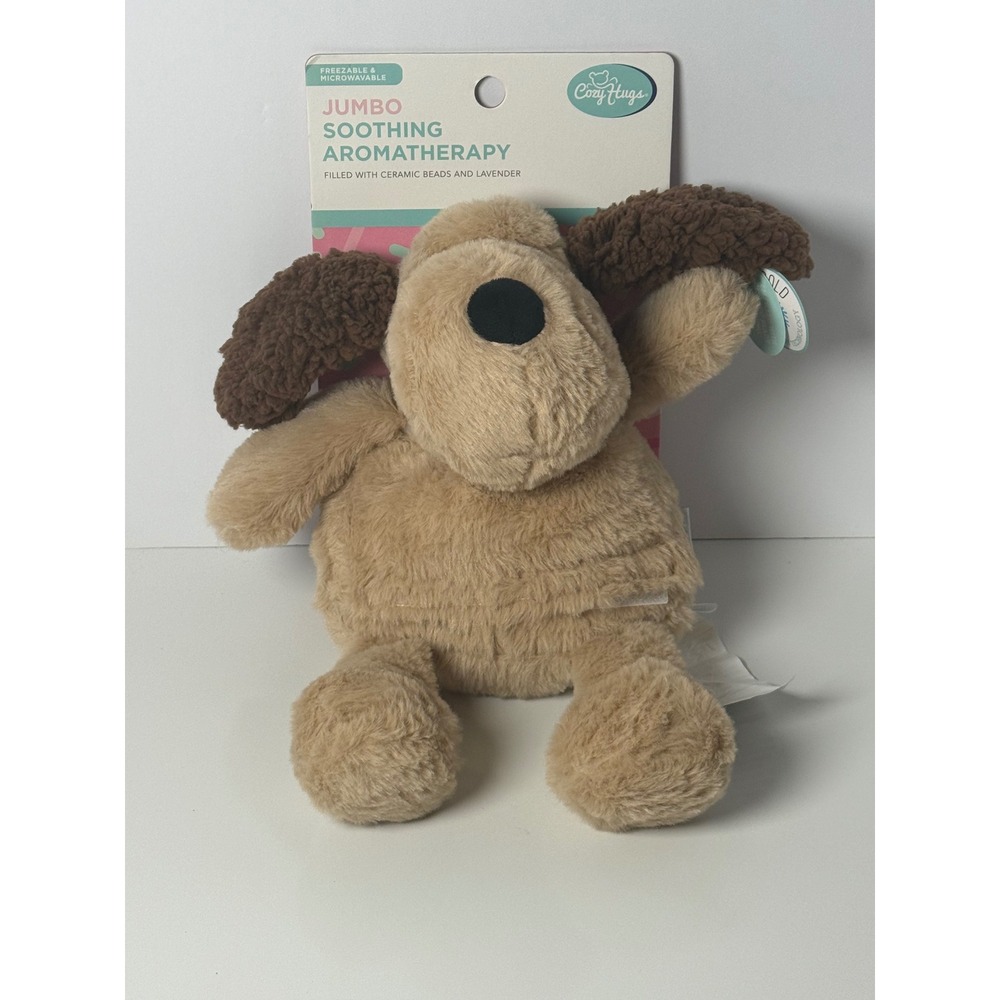 Cozy Hugs Jumbo Dog Soothing Aromatherapy Microwavable Freezable Plush Tan Brown